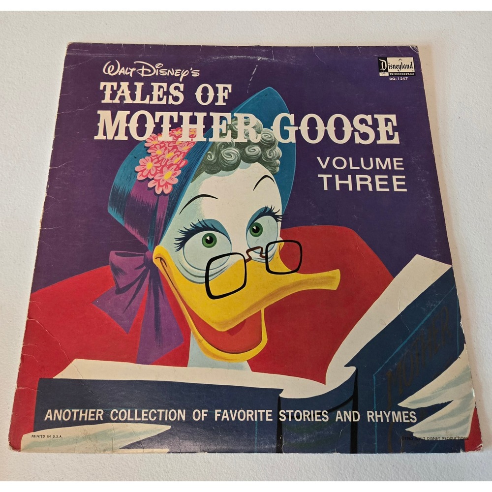 Vintage 1963 Walt Disney Tales of Mother Goose Vol 3 Vinyl LP Record DQ-1247